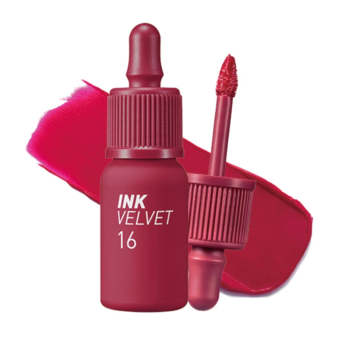 Peripera Ink Velvet Lip Tint shade 16 bold fuchsia pink lip tint texture